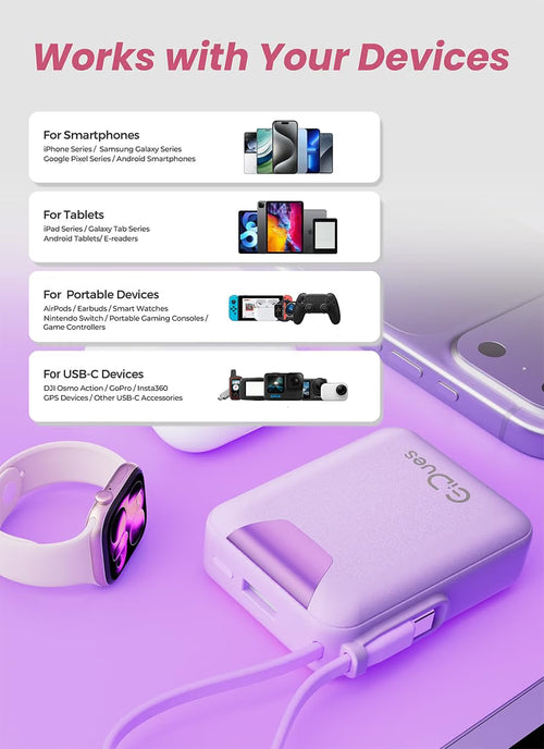 M1 Mini Portable Charger, 10000mAh Ultra-Compact Power Bank