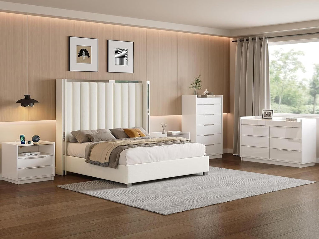 AMERLIFE King Size 5-Piece Modern Bedroom Set