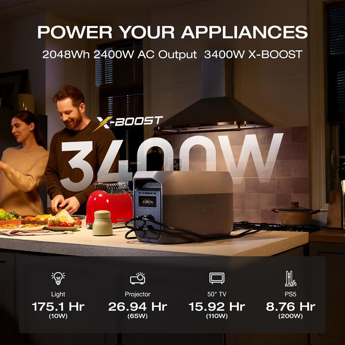 EF ECOFLOW DELTA 3 Max Portable Power Station with 220W Solar Panel